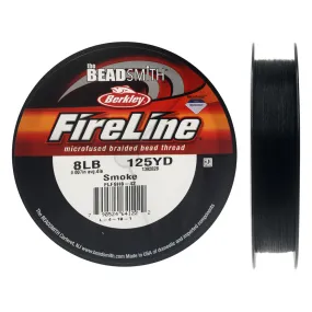 FireLine Braided Beading Thread, 8lb Test and 0.007 Thick, Smoke Gray (125 Yards)