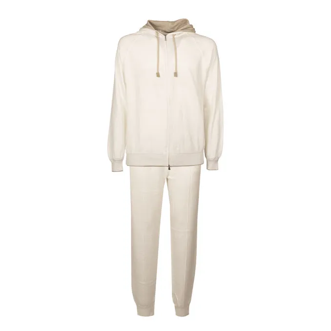 FLEECE TRACKSUIT Man Offwhite 