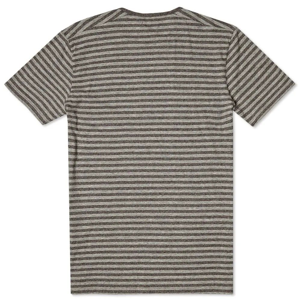 Folk Stripe TeeBrown Grey Mix Stripe