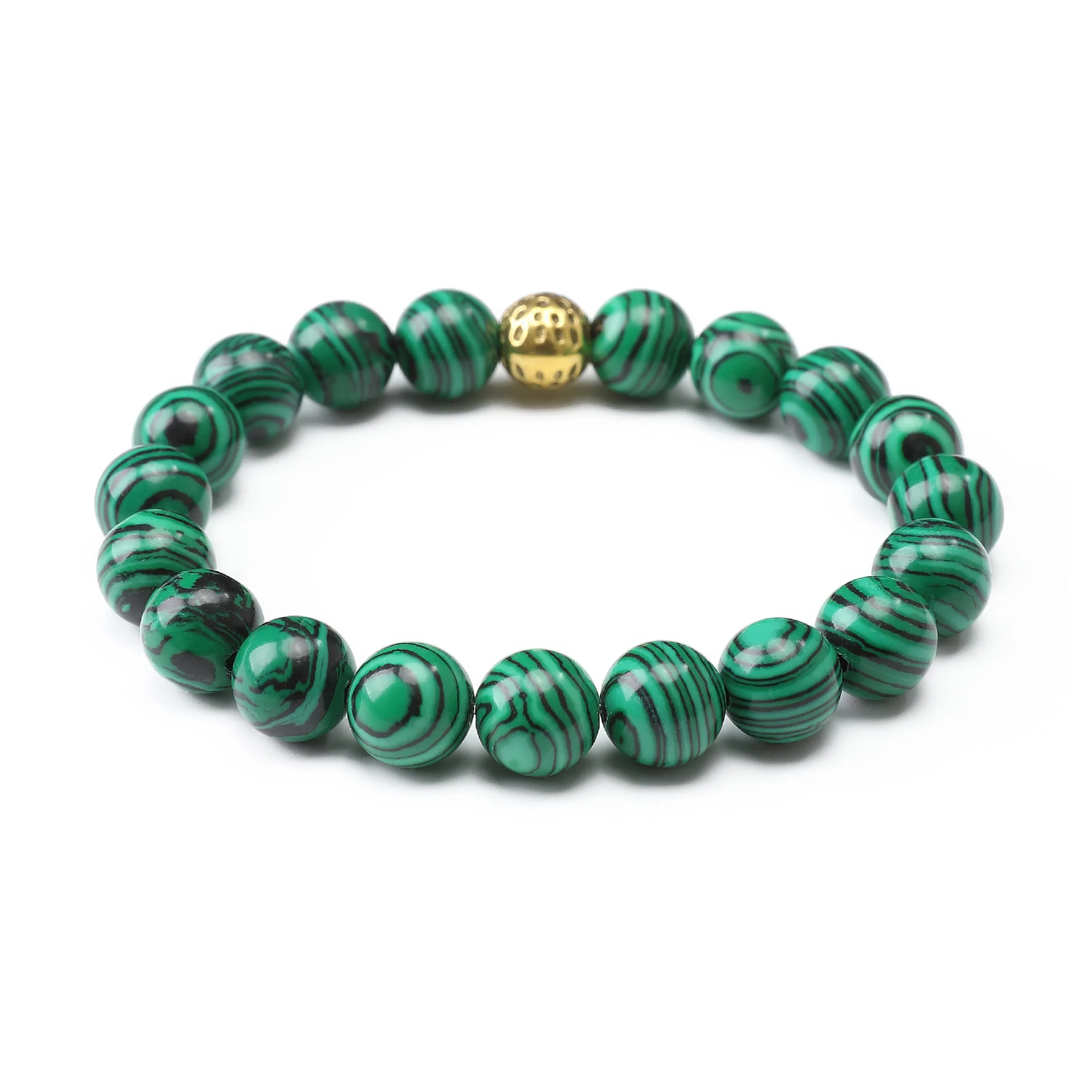 Haku Malachite Gold Lava Bracelet