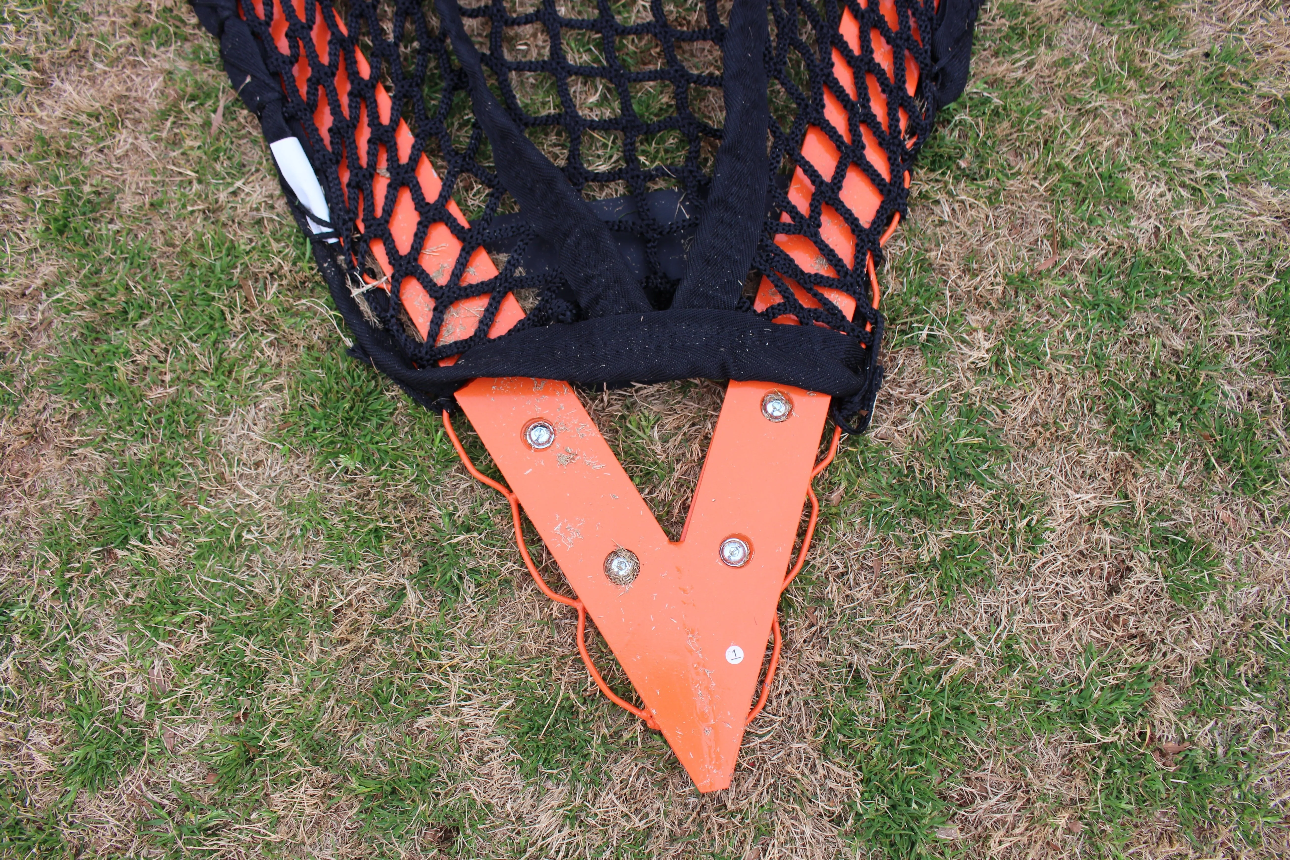 High School/College Game Goal 6'x6'x7' by Crankshooter 118 lbs. Posts w/ Lacing Rails & Flat Iron Base, Heavy 6mm or 7mm Black N