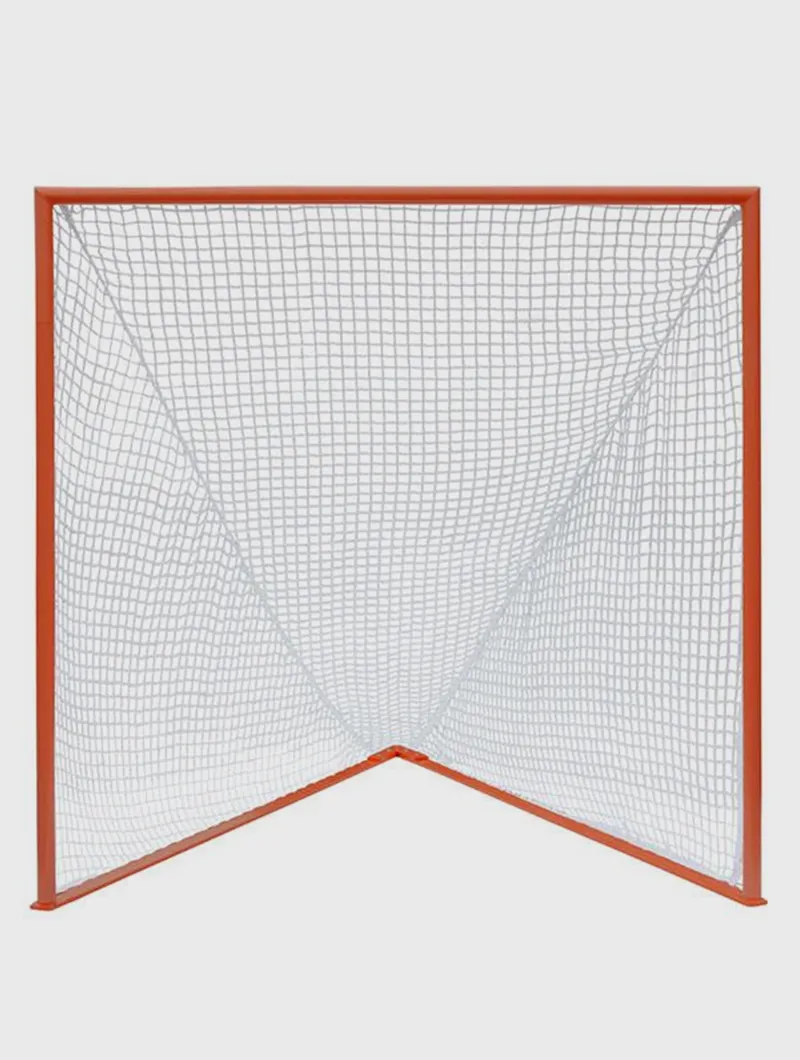 High School/College Game Goal 6'x6'x7' by Crankshooter 118 lbs. Posts w/ Lacing Rails & Flat Iron Base, Heavy 6mm or 7mm WHITE N