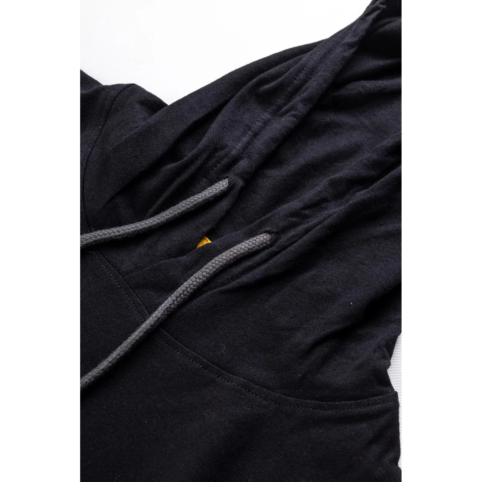 Hooded Long Sleeve Tee  Black