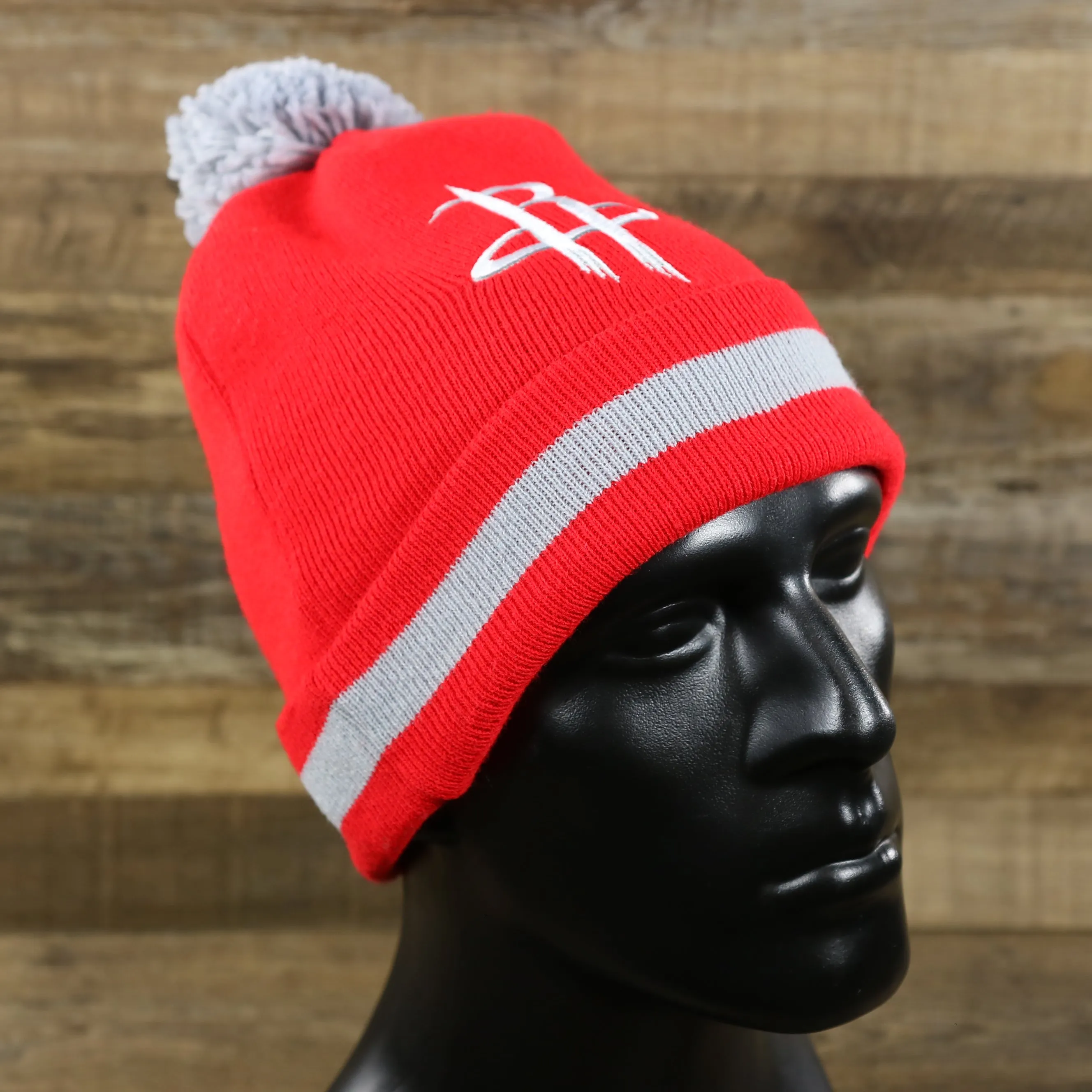 Houston Rockets Vintage Red & Gray Beanie OSFM