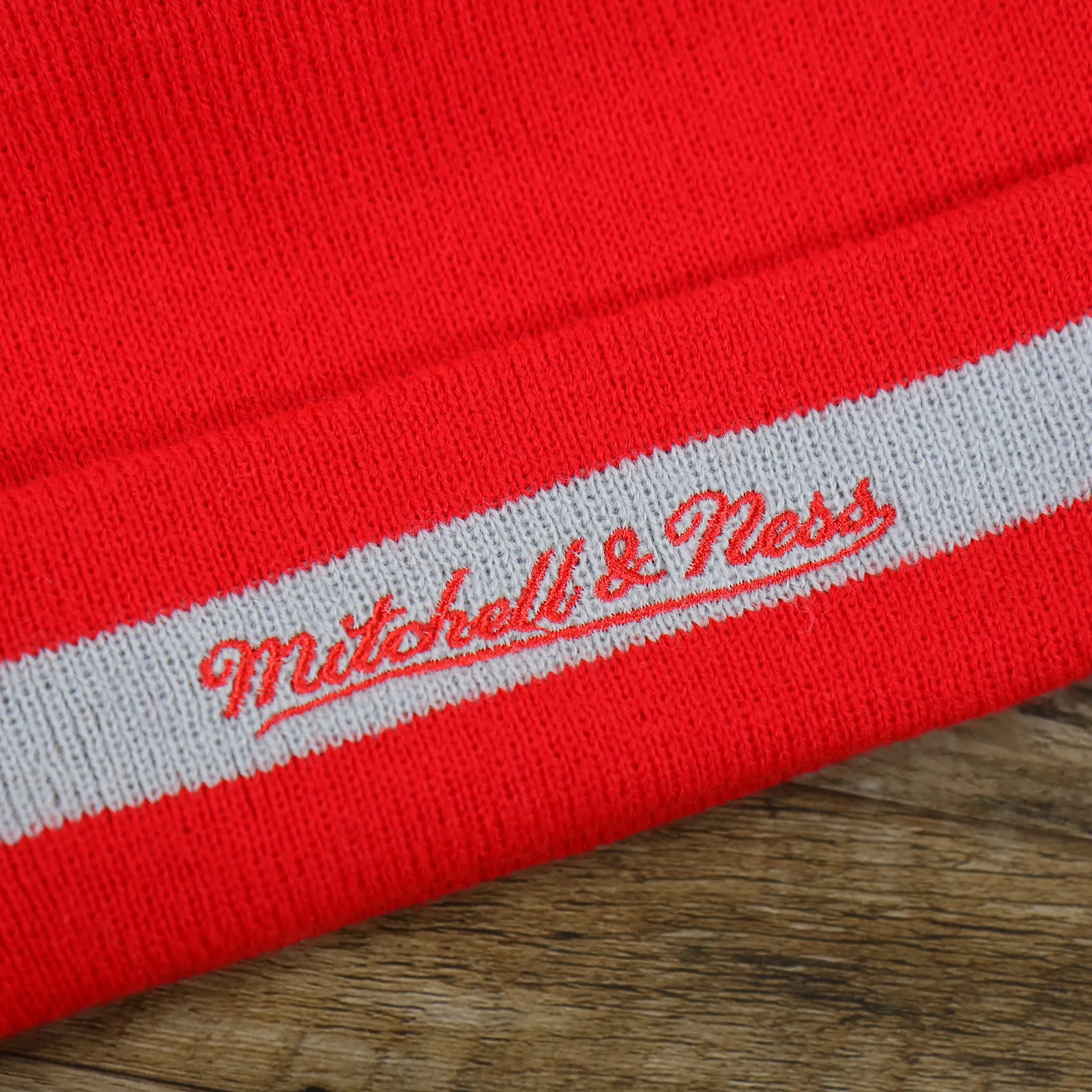 Houston Rockets Vintage Red & Gray Beanie OSFM