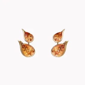 Ignite Citrine Double Earrings