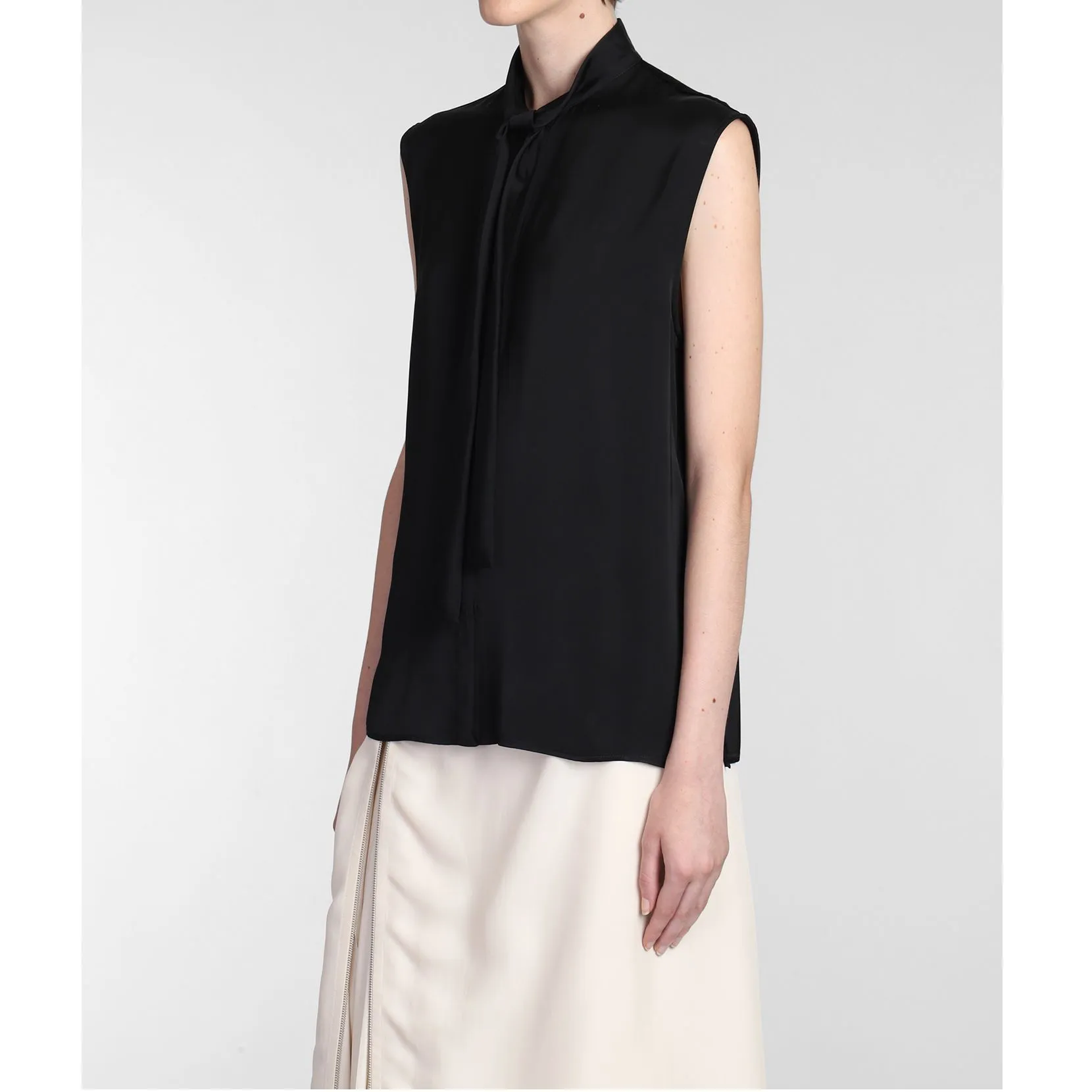 Jil Sander  |Silk Sleeveless Plain Tanks & Camisoles