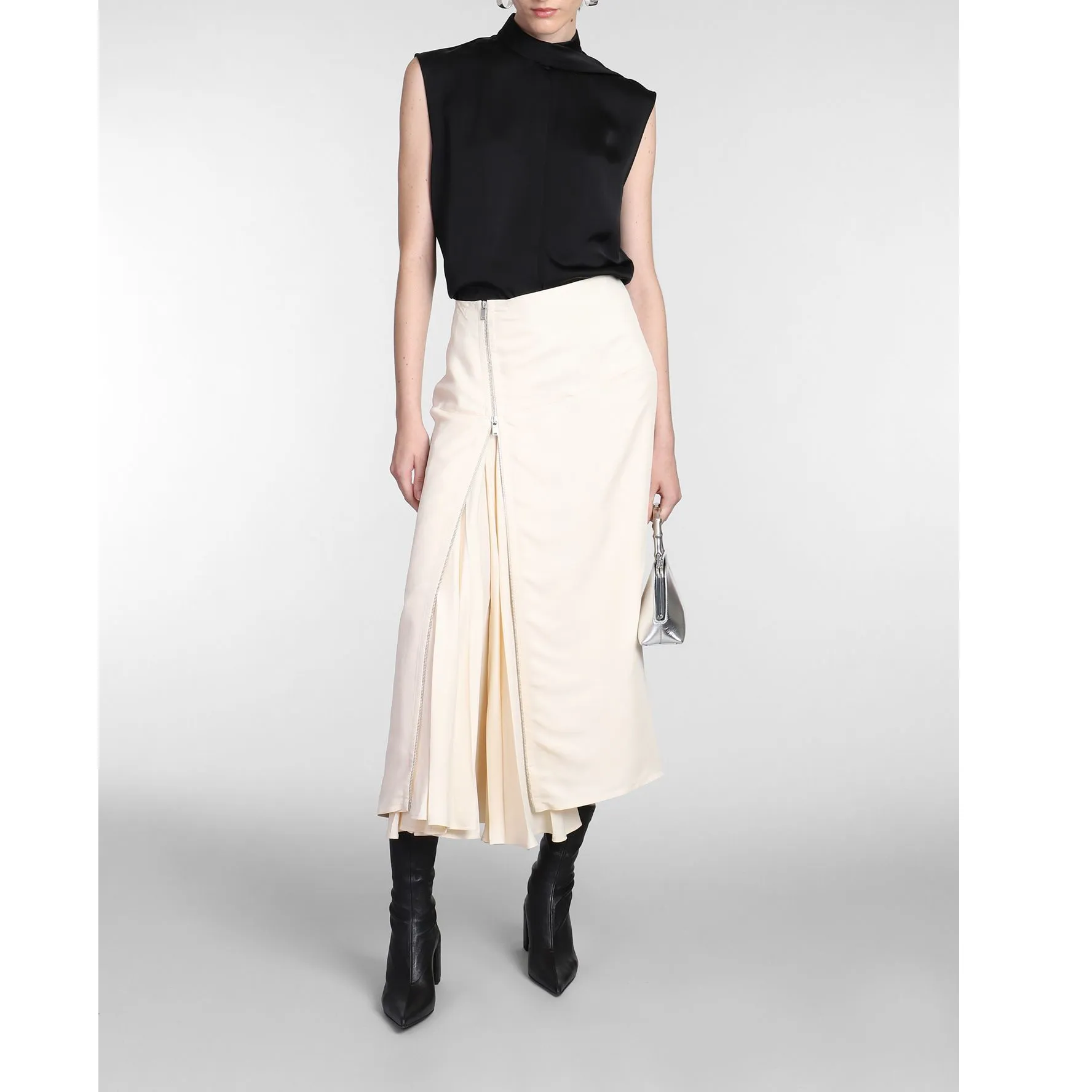 Jil Sander  |Silk Sleeveless Plain Tanks & Camisoles