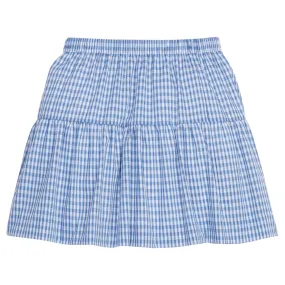 Jillian Skirt - Gray Blue Gingham