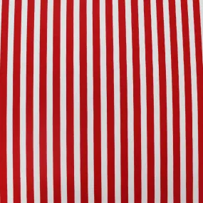 Jubilee Cotton - Bright Red and White Stripe