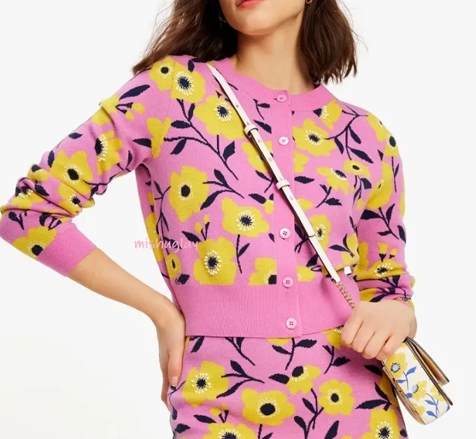 kate spade new york  |Flower Patterns Long Sleeves Office Style Elegant Style