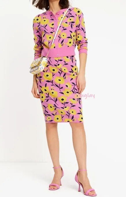 kate spade new york  |Flower Patterns Long Sleeves Office Style Elegant Style