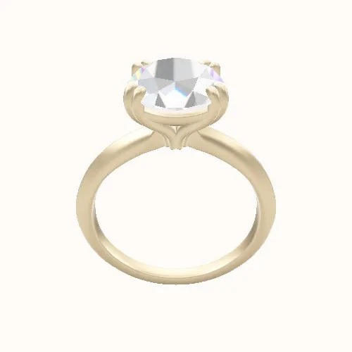 Knife Edge Engagement Ring With Double Prongs Head