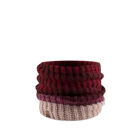 Knitted & Fleece Neckwarmer - Alina Maroon