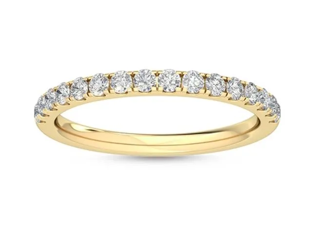 Lab Grown Diamond Yellow Gold Band