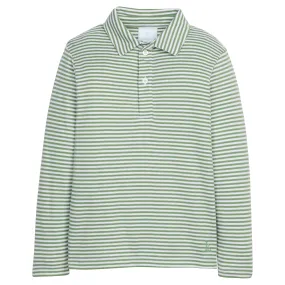 Long Sleeve Polo - Watercress Stripe