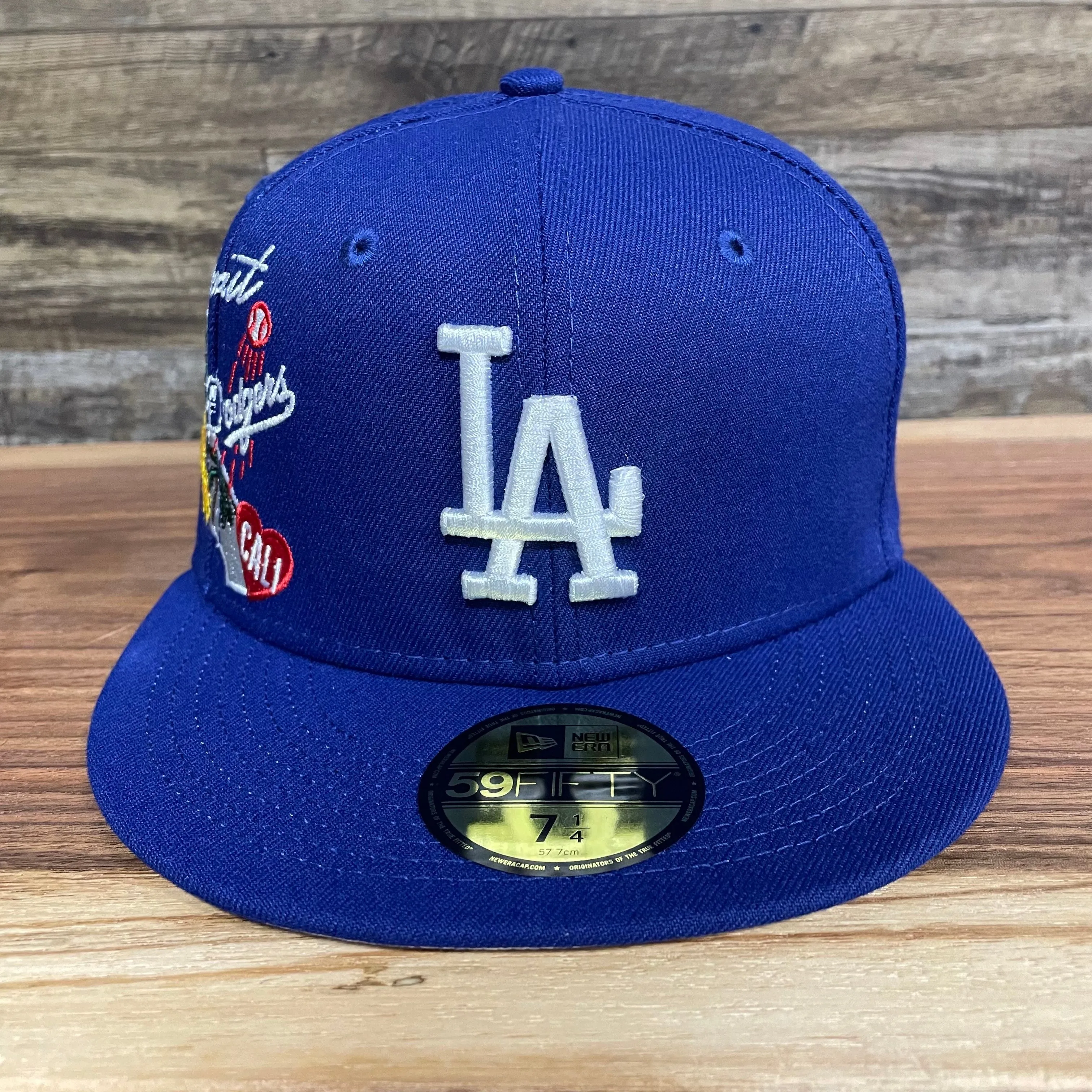 Los Angeles Dodgers City Cluster Side Patch Gray Bottom Royal 59Fifty Fitted Cap