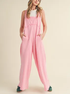 Make Life Easy Jumpsuit - Pink