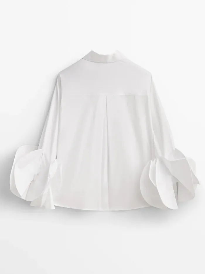 Massimo Dutti  |Casual Style Long Sleeves Cotton Party Style Elegant Style