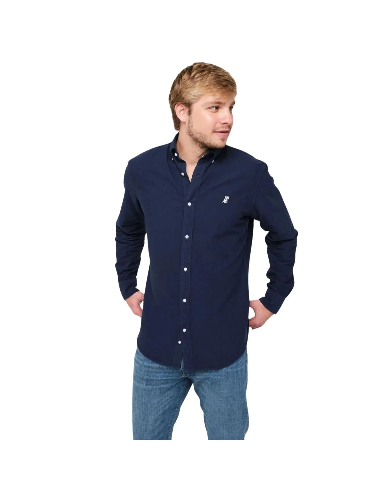 Men's Button Down Shirt - Navy A50