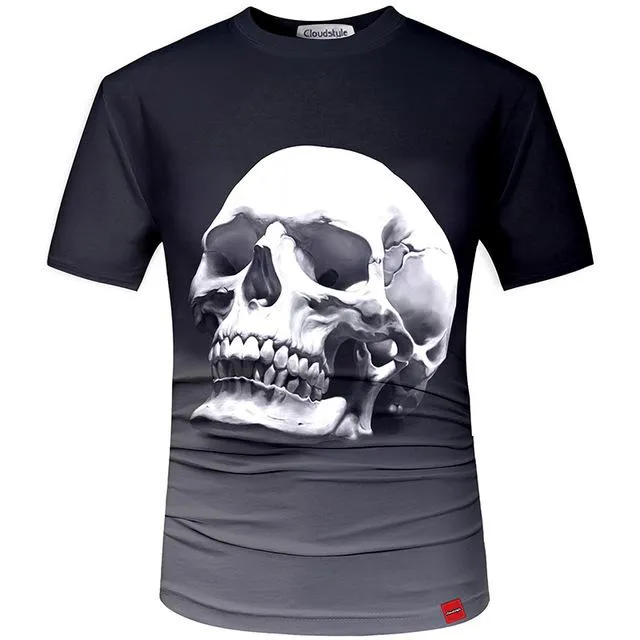 Men's Fashion Funny Skull 3D Printed Plus Size S-5XL Gothic T-Shirt