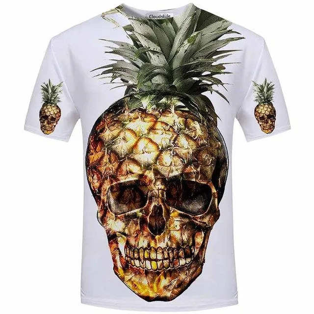 Men's Fashion Funny Skull 3D Printed Plus Size S-5XL Gothic T-Shirt