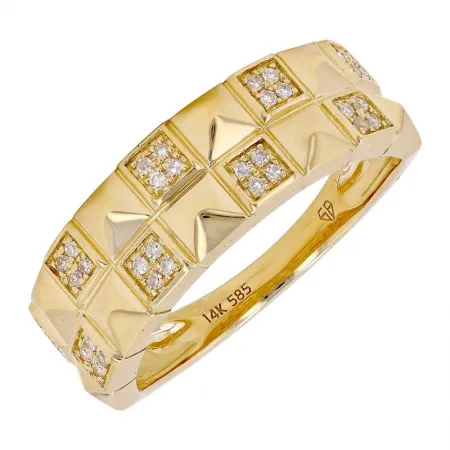 MILTON DOUBLE PYRAMID DIAMOND RING