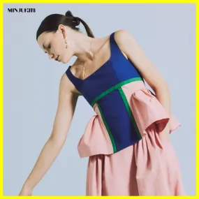 MINJUKIM  |Nylon Sleeveless Plain Cotton Elegant Style