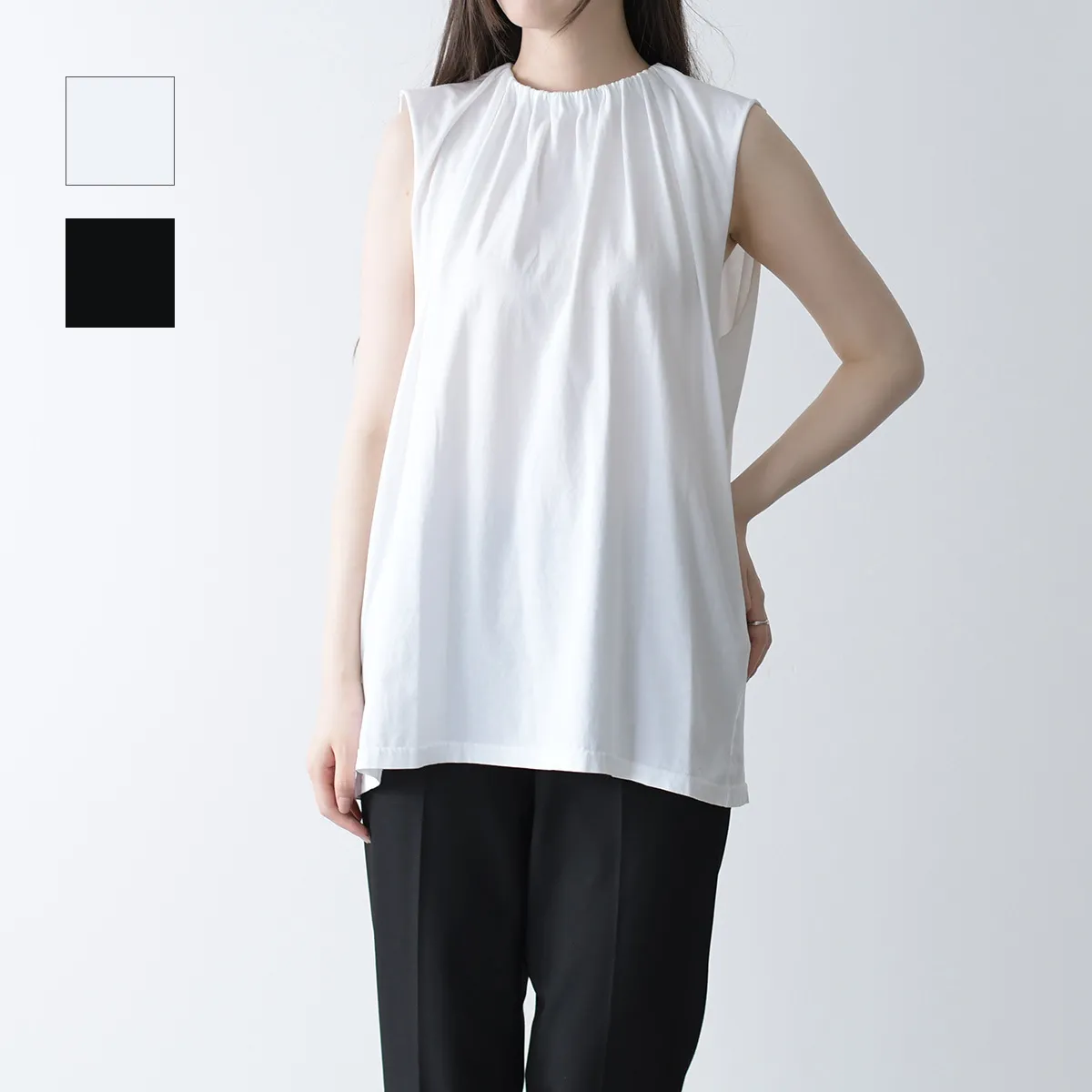 MM6 Maison Margiela  |Sleeveless Plain Cotton Tanks & Camisoles