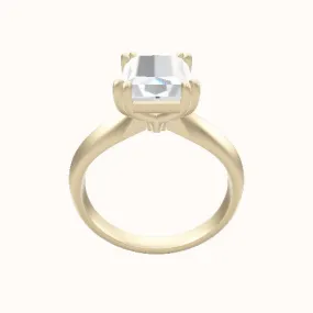 Modified Knife Edge Engagement Ring With Double Prongs Head