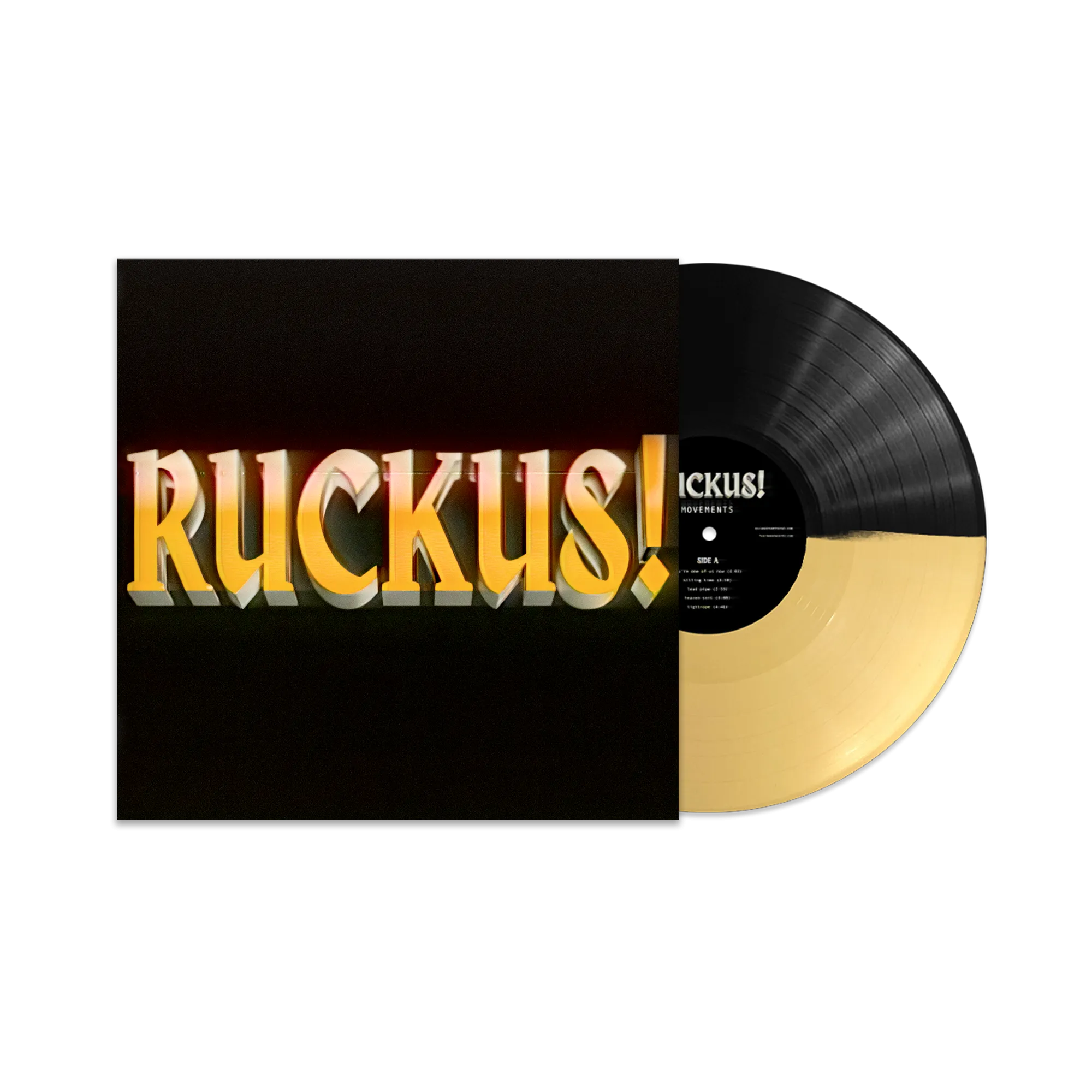 MOVEMENTS ‘RUCKUS!’ LP (Limited Edition – Only 500 Made, Half Black / Half Custard Vinyl)