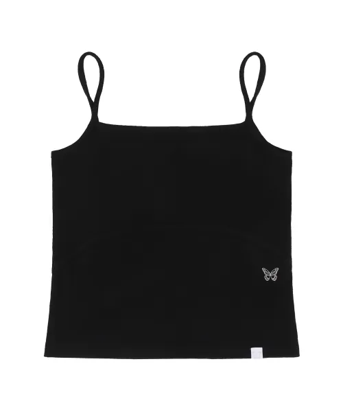 NASTY FANCY CLUB  |Blended Fabrics Sleeveless Street Style Plain Logo