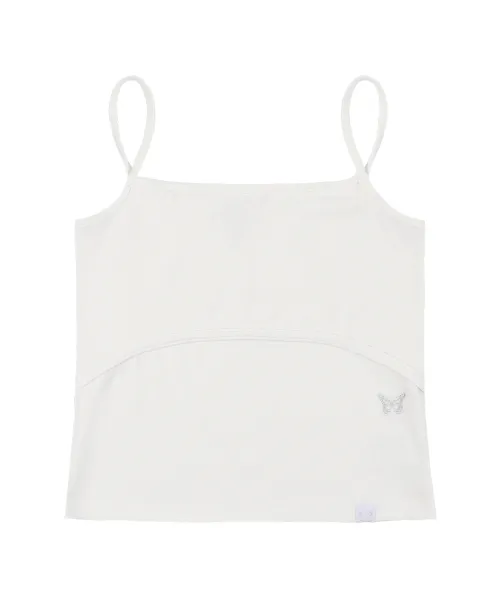 NASTY FANCY CLUB  |Blended Fabrics Sleeveless Street Style Plain Logo