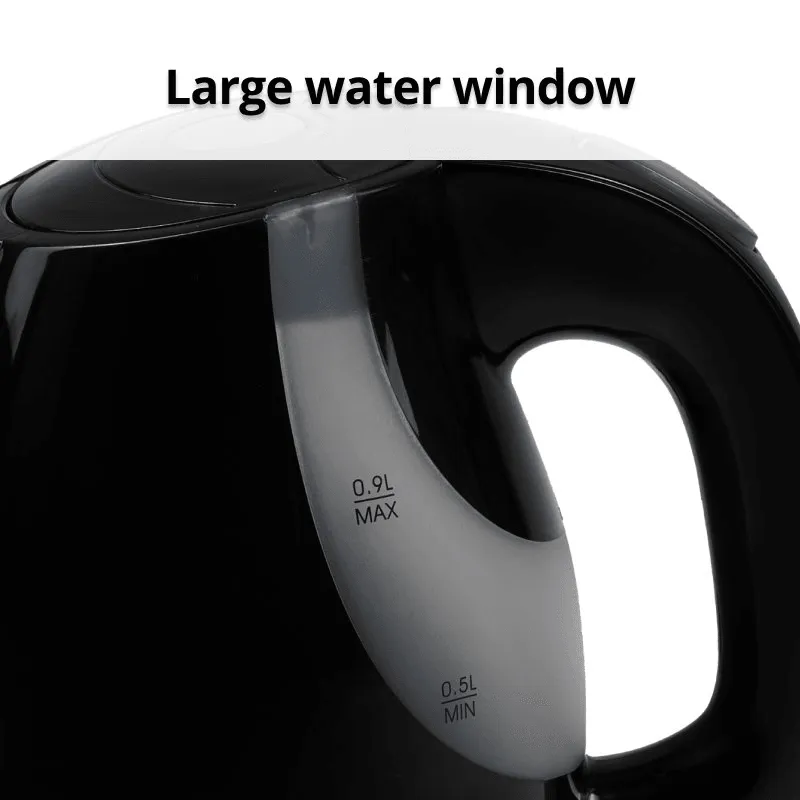 Nero Bambino Kettle 0.9 Litre Jug Compact Water Boiler Coffee Tea Hotel Black