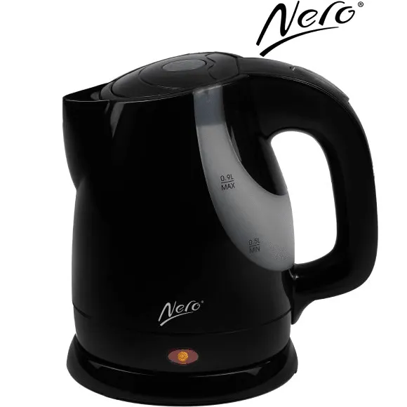 Nero Bambino Kettle 0.9 Litre Jug Compact Water Boiler Coffee Tea Hotel Black