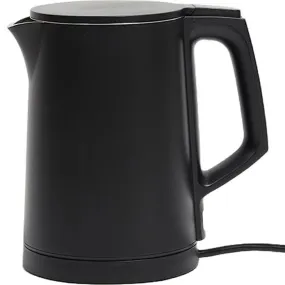 Nero Double Wall Kettle 0.8L Stainless Steel Compact Small Black