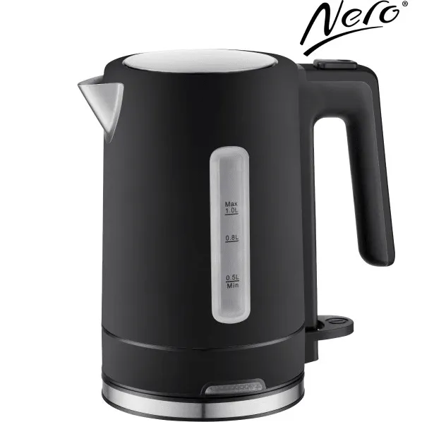 Nero Select Matte Black Stainless Steel Kettle Water Boiler 1L