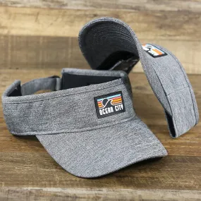 New Jersey High Point PVC Ocean City Rubber Patch Cool Fit Adjustable Visor | Graphite Gray Visor