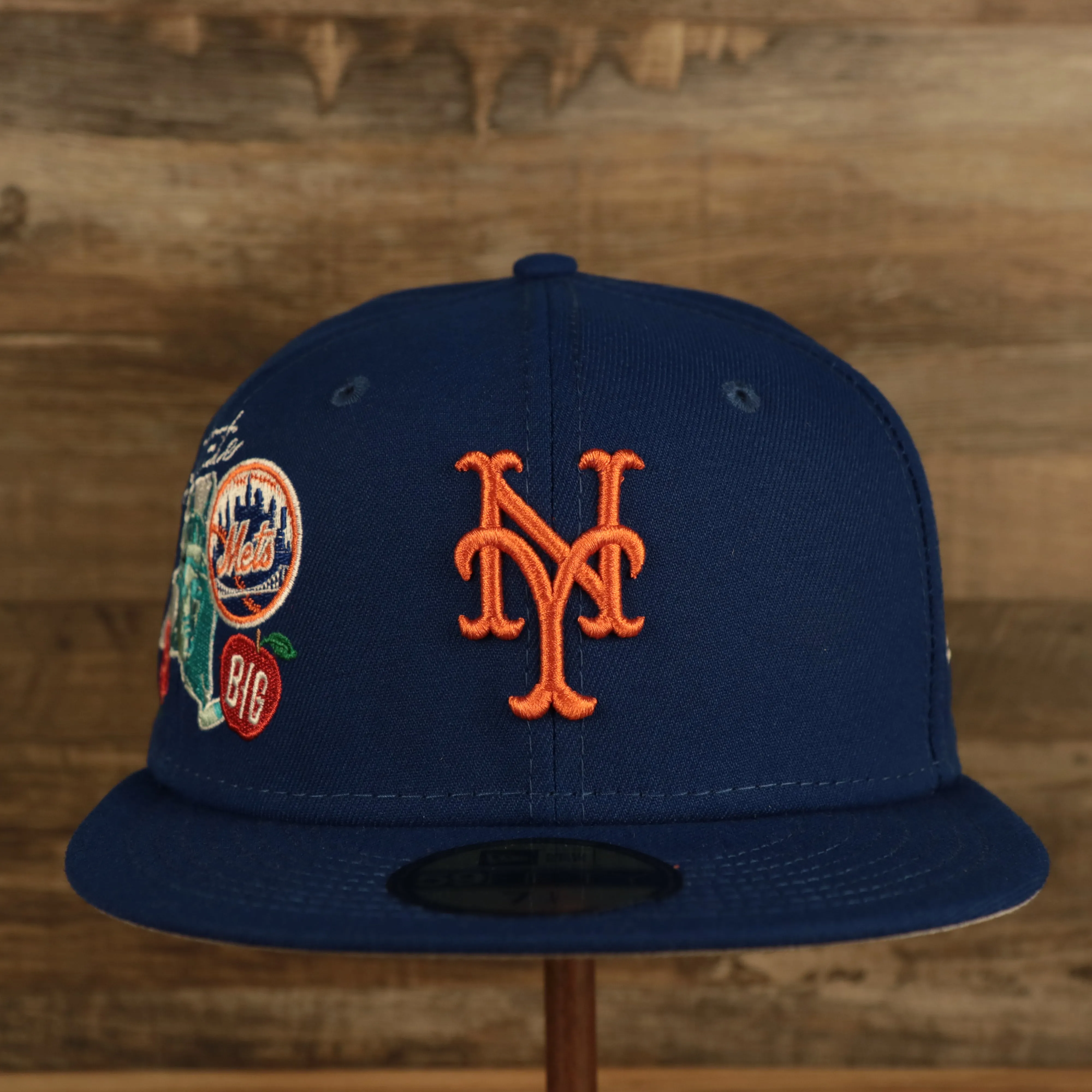 New York Mets City Cluster Side Patch Gray Bottom Royal 59Fifty Fitted Cap