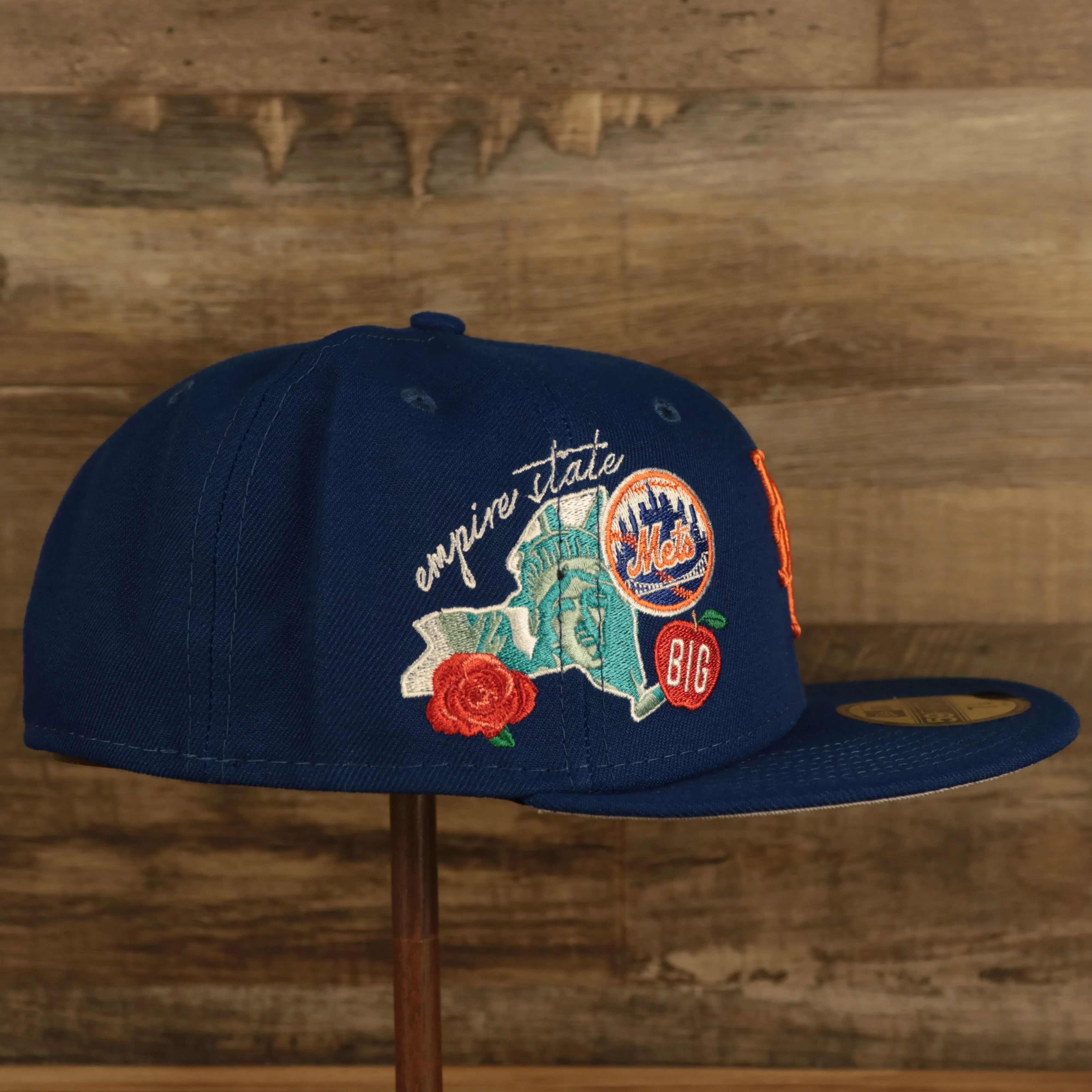 New York Mets City Cluster Side Patch Gray Bottom Royal 59Fifty Fitted Cap