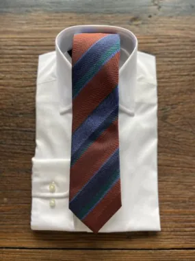 ORANGE HERRINGBONE REPP DD TIE