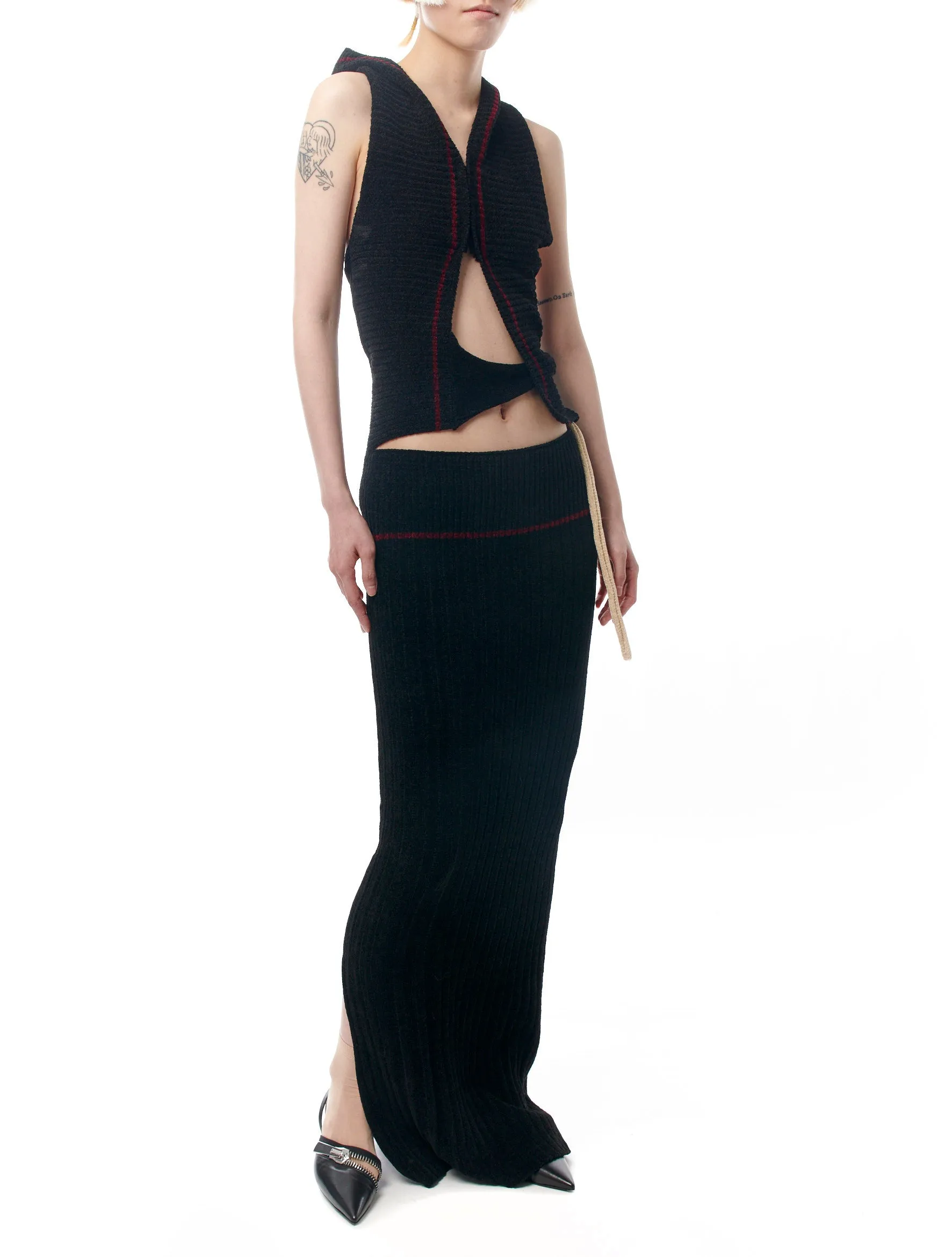 Ottolinger Hooded Knit Maxi Dress