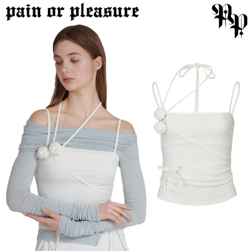 PAIN OR PLEASURE  |★PAIN OR PLEASURE★ ROSE CORSAGE SLEEVELESS - white