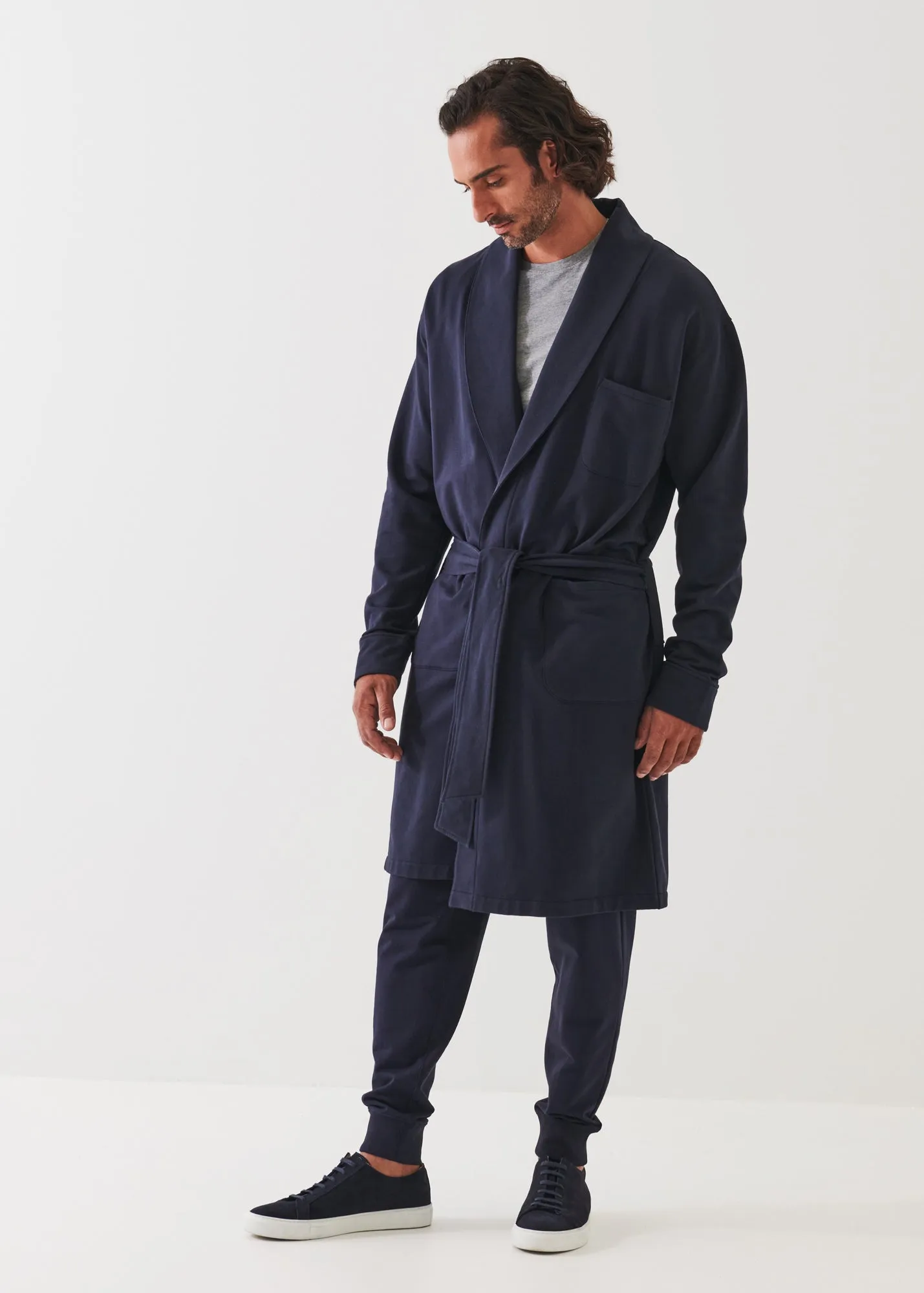 PIMA STRETCH FLEECE ROBE