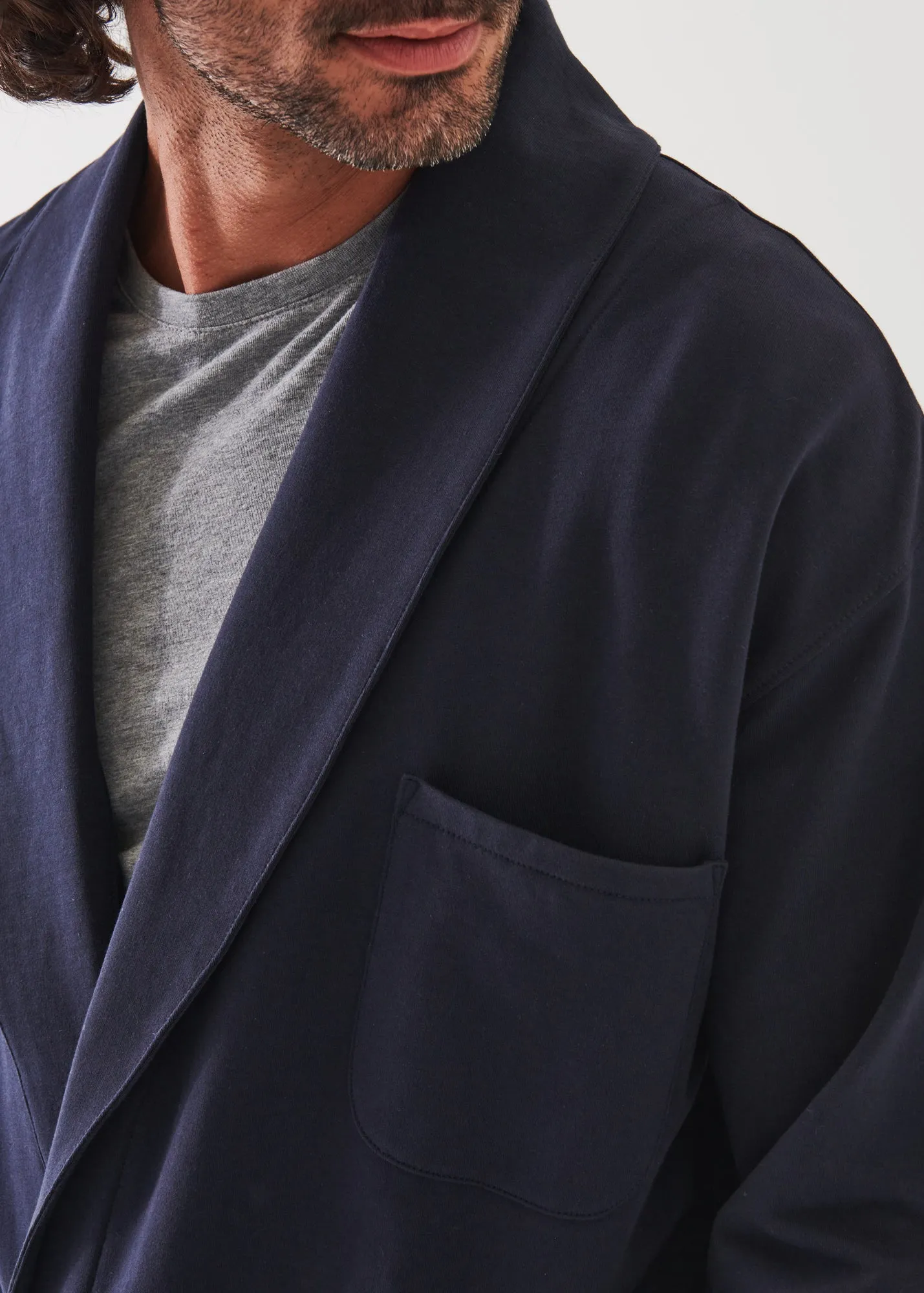 PIMA STRETCH FLEECE ROBE