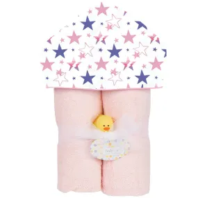 Plush Hooded Towel - Starlight Pink