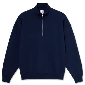 Polar Skate Co. Frank Half Zip Sweatshirt Dark Blue