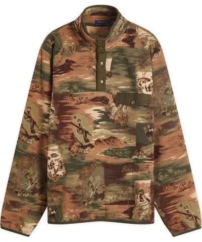 Polo Ralph Lauren Men's Ski Camo Fleece Pullover Jacket