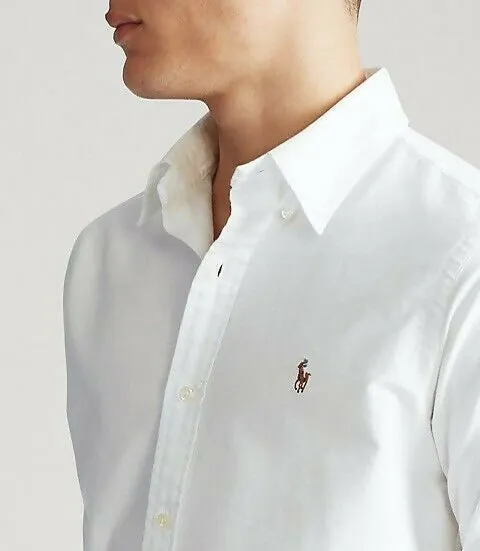 Ralph Lauren Camicia Uomo Oxford Class Fit Logo Pony Ricamato Button-Down