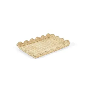 Rattan scallop tray